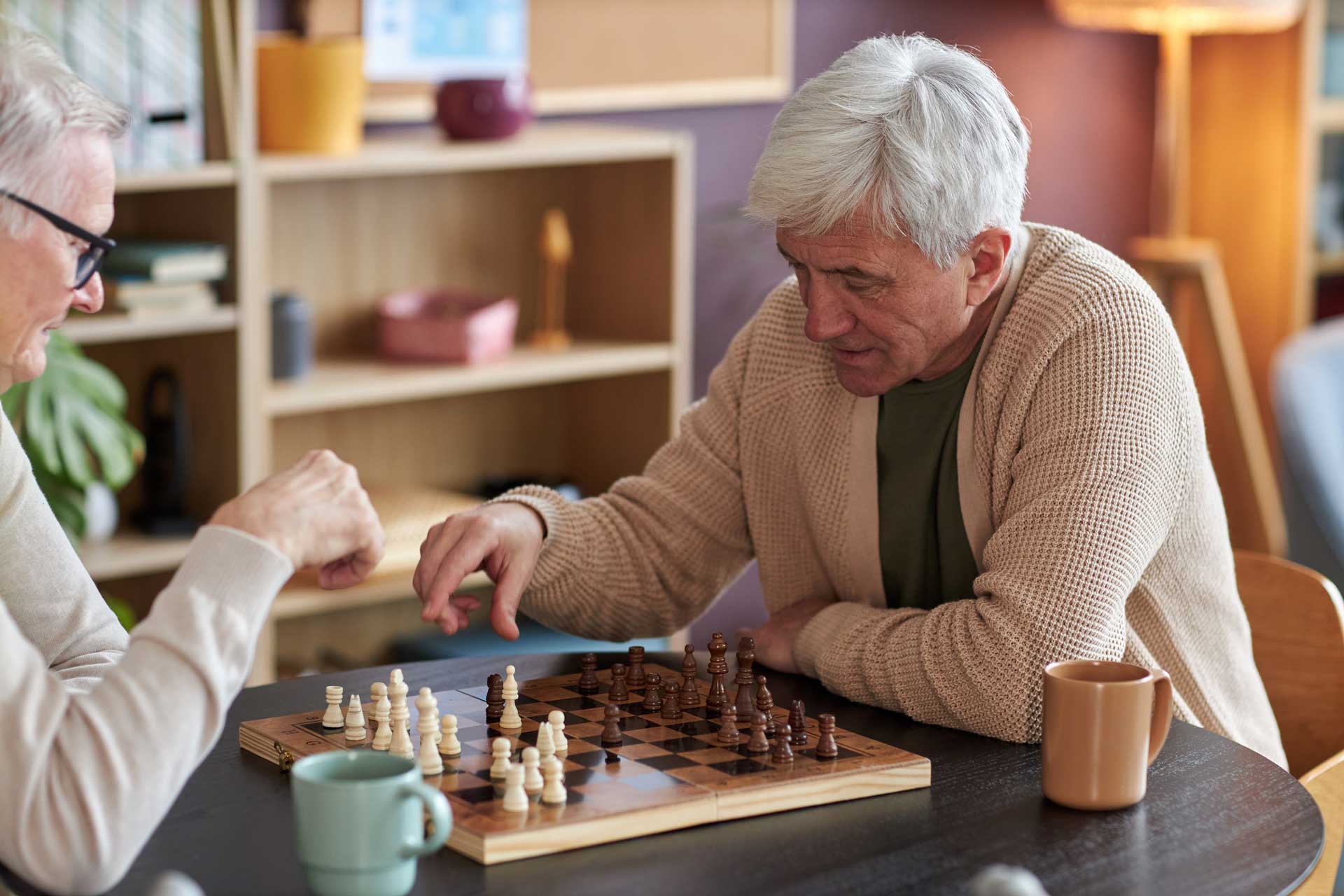 two men playing a game of chess